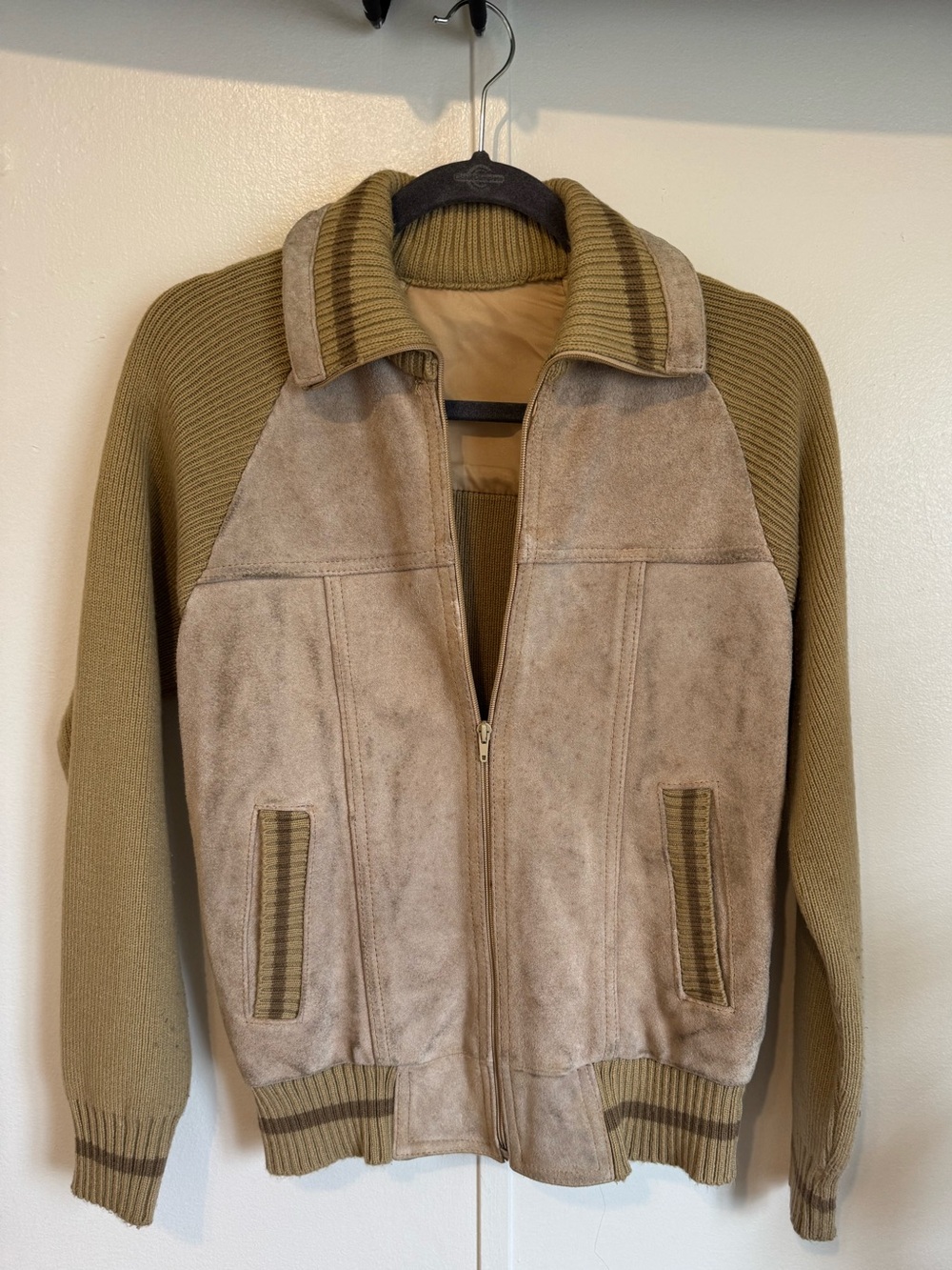 Vintage Suede and Knit Jacket